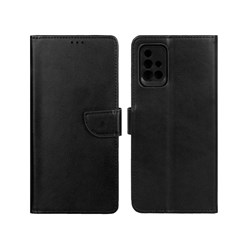 کیف چرمی موبایل مگنتی محافظ لنزدار Samsung Galaxy A71 - مشکی