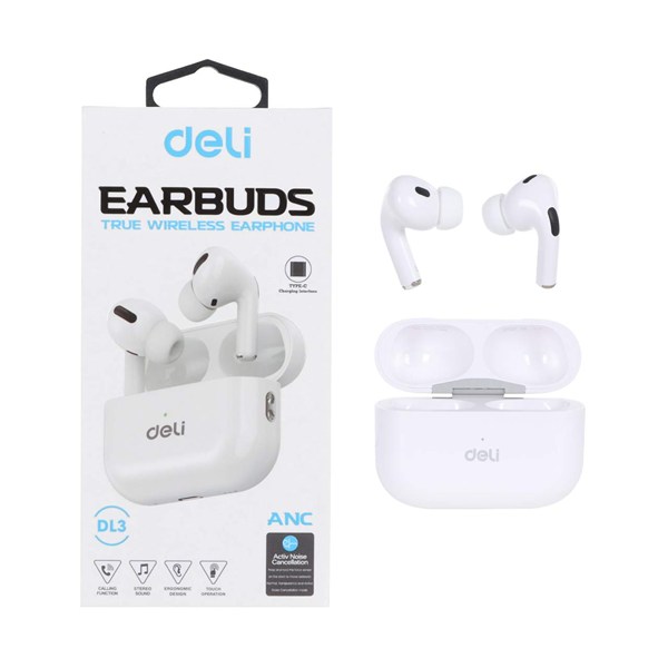 ایرفون بی سیم Deli مدل DL3 ANC  - سفید