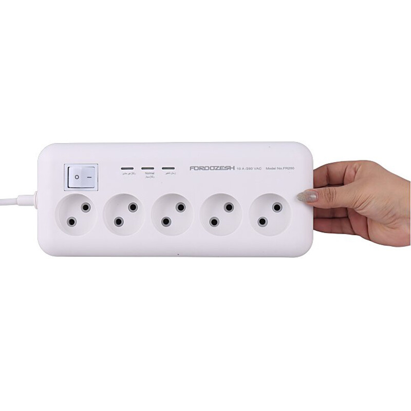 محافظ برق صوتی تصویری 5 خانه فروزش FR250 با کابل 2.8 متری