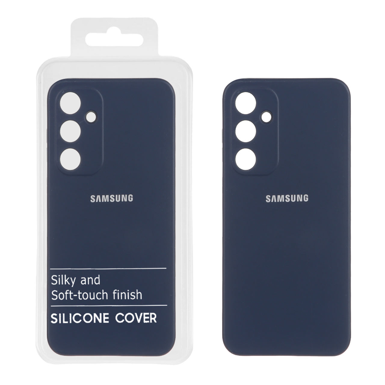 قاب نیو سیلیکون محافظ لنزدار RFF مدل Samsung Galaxy A35 - سرمه ای (پک دار)
