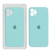 قاب سیلیکونی پاک کنی محافظ لنزدار اورجینال Apple iPhone 11 Pro Max - سبز آبی ( پک اصلی)