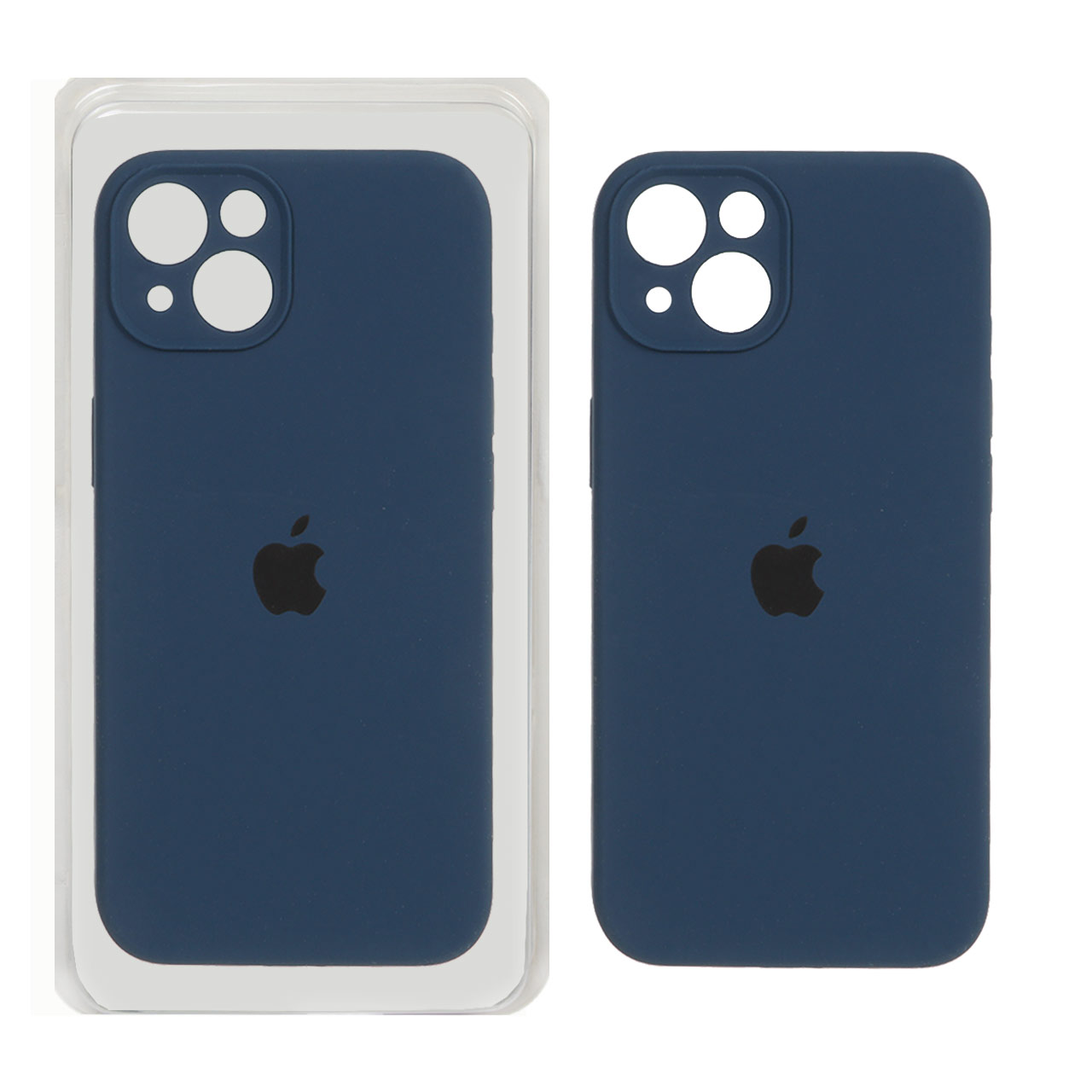 قاب سیلیکونی پاک کنی محافظ لنزدار اورجینال Apple iPhone 13 / iPhone 14 - سرمه ای تیره ( پک اصلی)