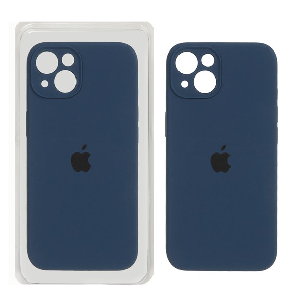 قاب سیلیکونی پاک کنی محافظ لنزدار اورجینال Apple iPhone 13 / iPhone 14 - سرمه ای تیره ( پک اصلی)