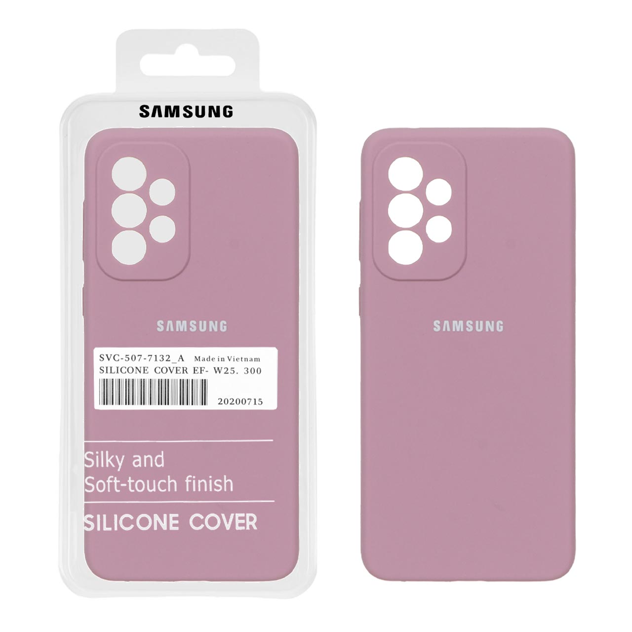 قاب سیلیکونی پاک کنی اورجینال درجه یک Samsung Galaxy A33 - بنفش کدر (پک دار)