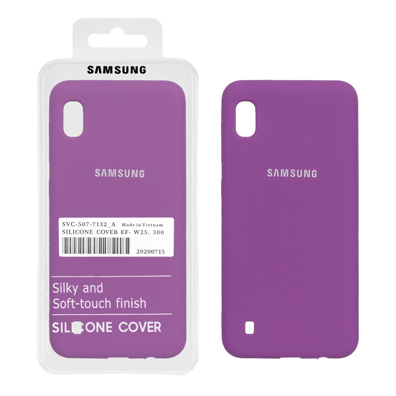 قاب سیلیکونی پاک کنی اورجینال درجه یک Samsung Galaxy A10 / M10 - ارغوانی (پک دار)
