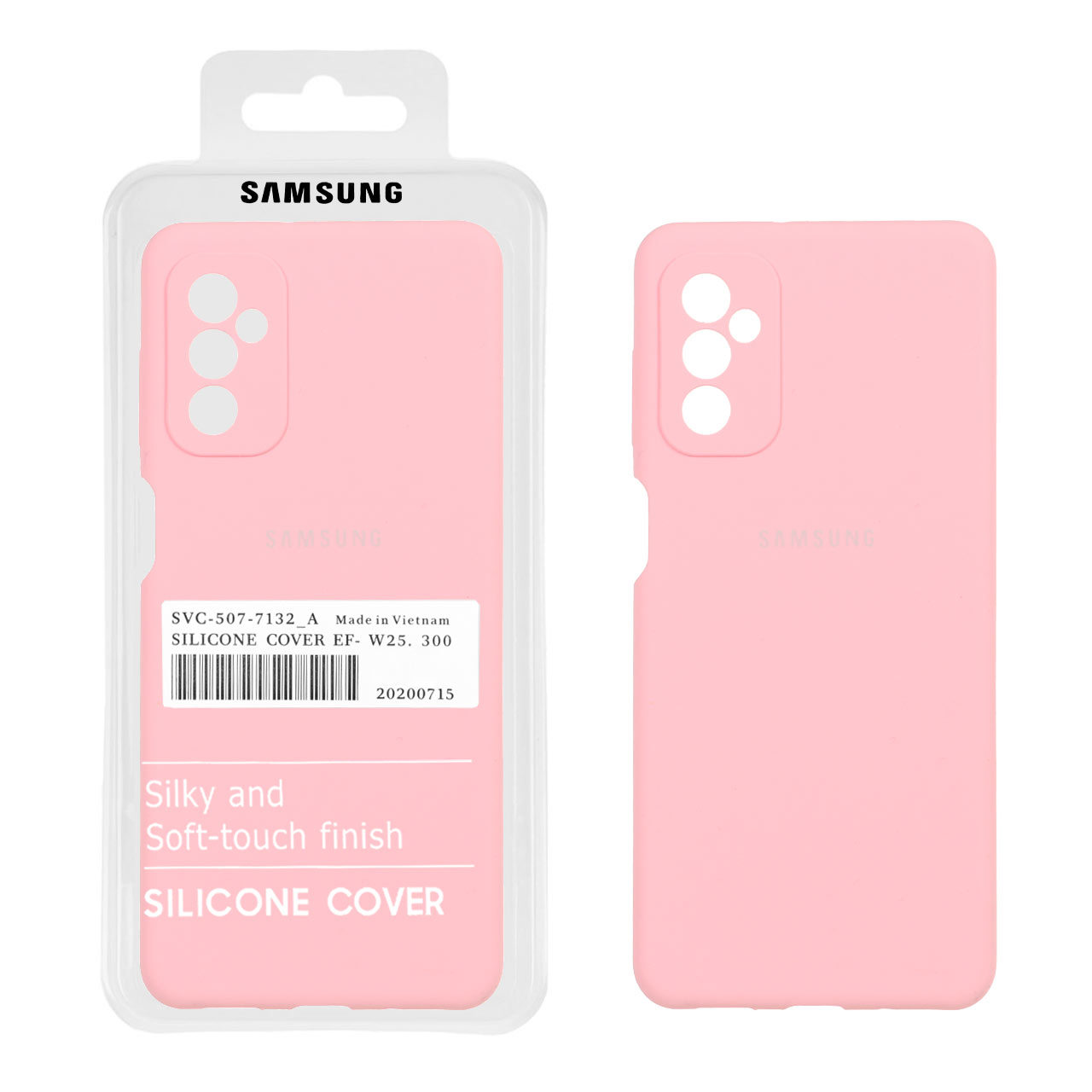 قاب سیلیکونی پاک کنی اورجینال درجه یک Samsung Galaxy M52 - صورتی (پک دار)
