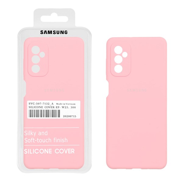 قاب سیلیکونی پاک کنی اورجینال درجه یک Samsung Galaxy M52 - صورتی (پک دار)