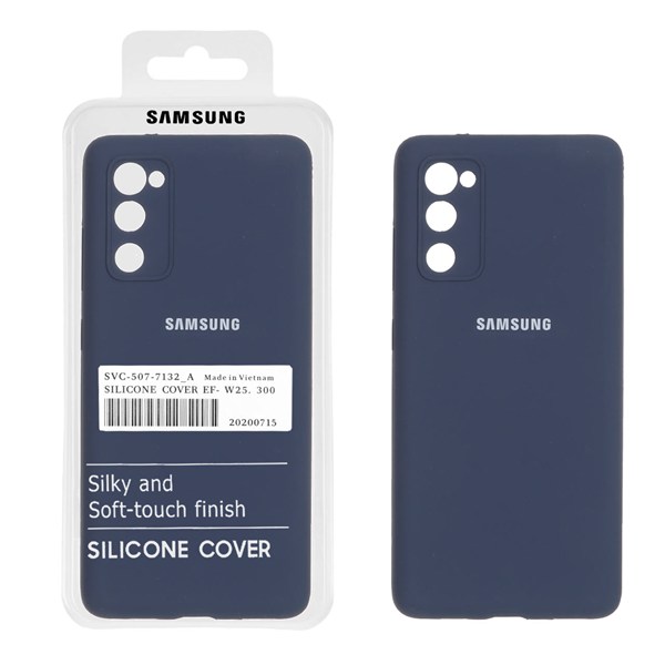قاب سیلیکونی پاک کنی اورجینال درجه یک Samsung Galaxy S20 FE - سرمه ای (پک دار)