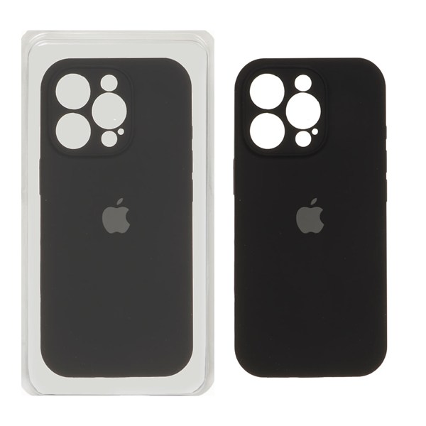 قاب سیلیکونی پاک کنی محافظ لنزدار اورجینال Apple iPhone 16 Pro - مشکی (پک اصلی)
