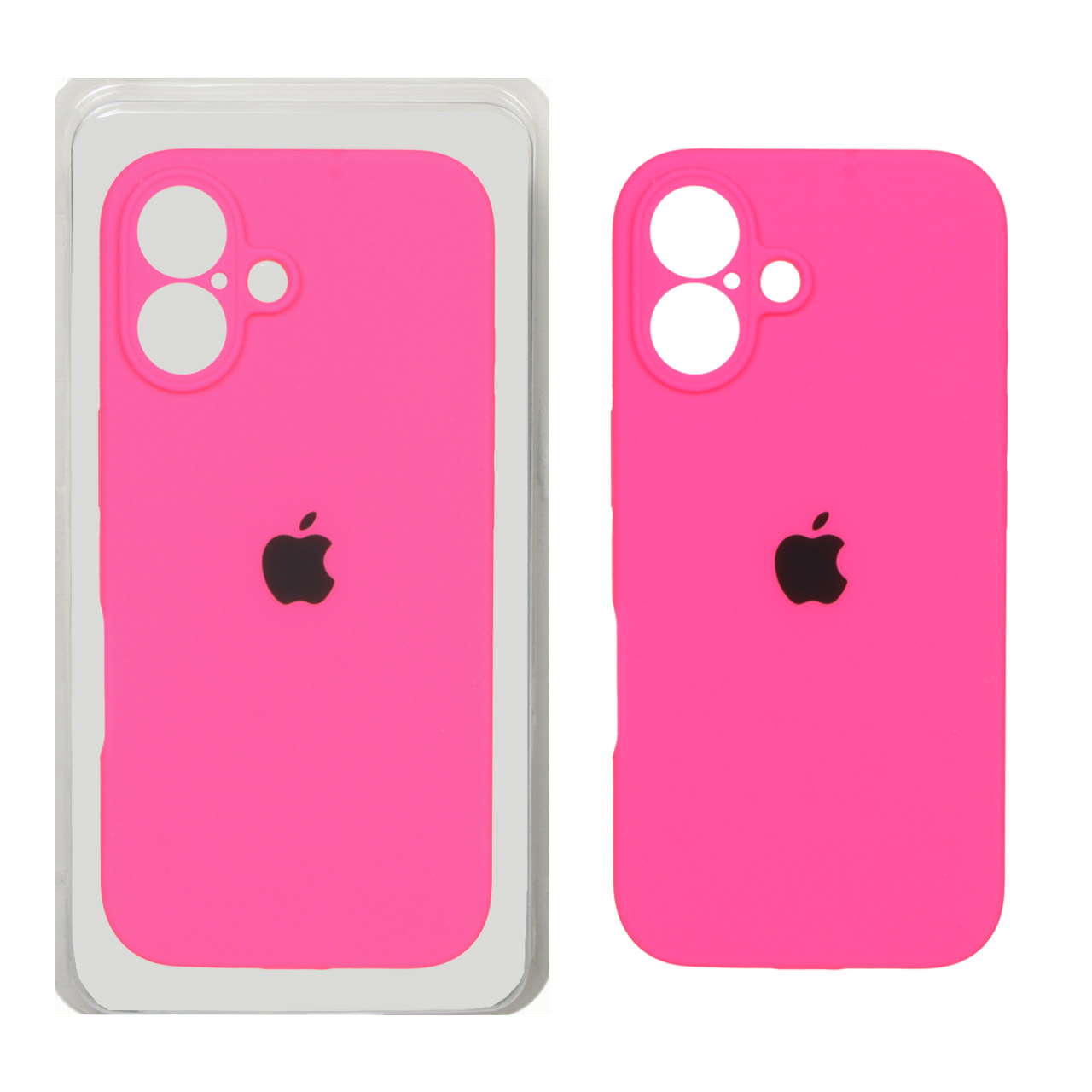 قاب سیلیکونی پاک کنی محافظ لنزدار اورجینال Apple iPhone 16 - صورتی فانتزی (پک اصلی)