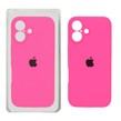 قاب سیلیکونی پاک کنی محافظ لنزدار اورجینال Apple iPhone 16 - صورتی فانتزی (پک اصلی)
