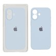 قاب سیلیکونی پاک کنی محافظ لنزدار اورجینال Apple iPhone 16 - آبی روشن (پک اصلی)