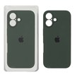 قاب سیلیکونی پاک کنی محافظ لنزدار اورجینال Apple iPhone 16 - سبز زیتونی تیره (پک اصلی)