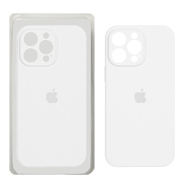 قاب سیلیکونی پاک کنی محافظ لنزدار اورجینال Apple iPhone 16 Pro Max - سفید (پک اصلی)
