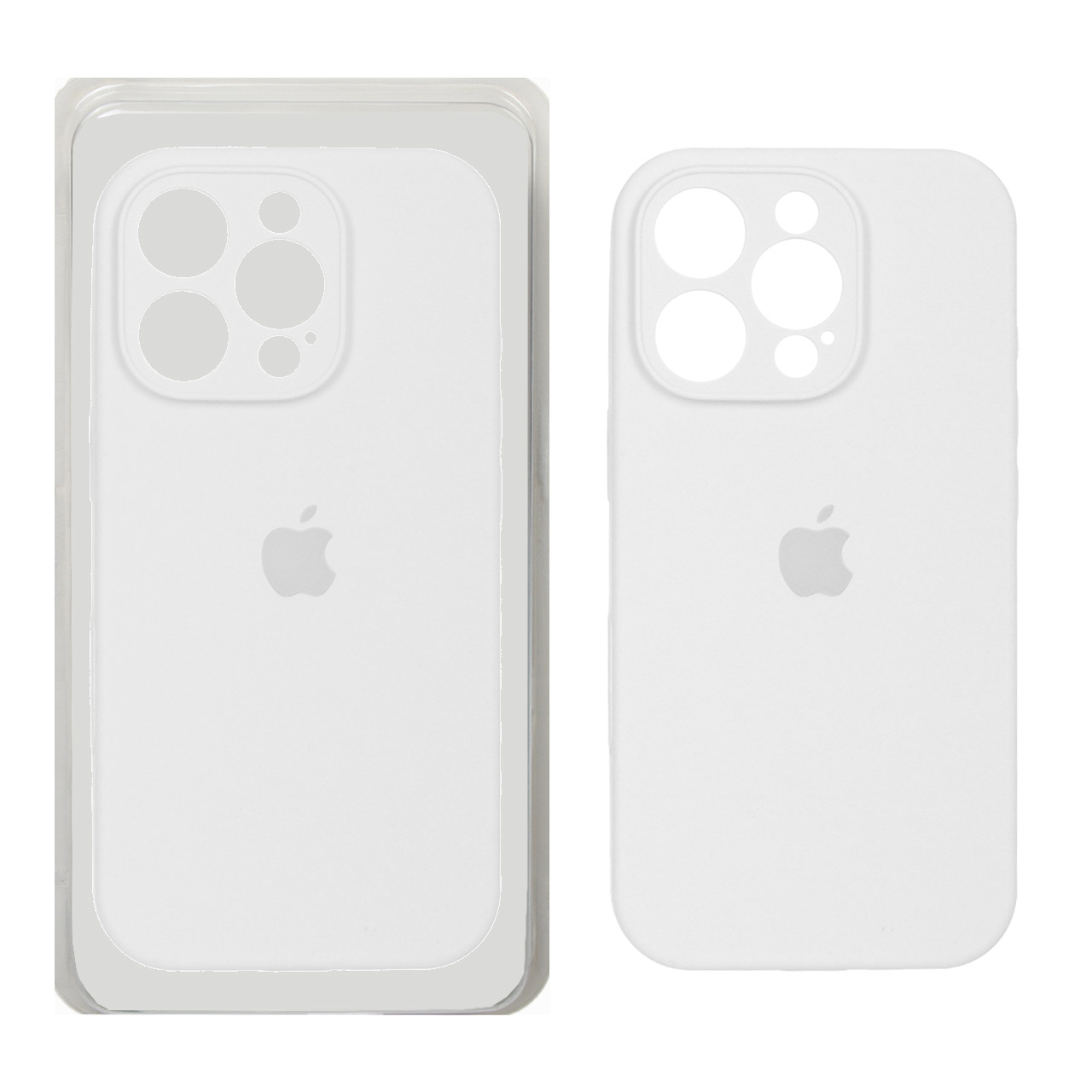 قاب سیلیکونی پاک کنی محافظ لنزدار اورجینال Apple iPhone 16 Pro - سفید (پک اصلی)
