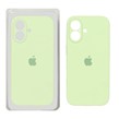 قاب سیلیکونی پاک کنی محافظ لنزدار اورجینال Apple iPhone 16 - سبز مغز پسته ای (پک اصلی)