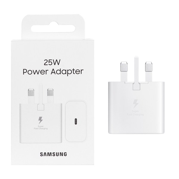 شارژر دیواری سه پین SAMSUNG 25W T2510 ( فست و PD) سفید - (گارانتی پارتیان پایا) -مجهز به فناوری GAN-NFC