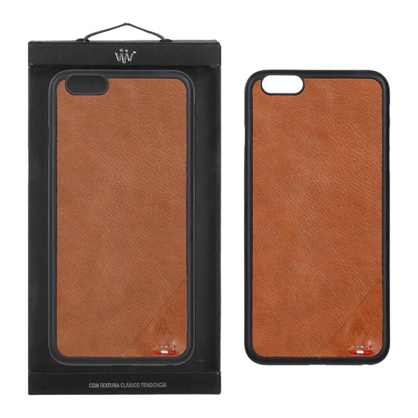 قاب VVV طرح چرم Apple iPhone 6 Plus / iPhone 6s Plus - کاراملی (پک دار)