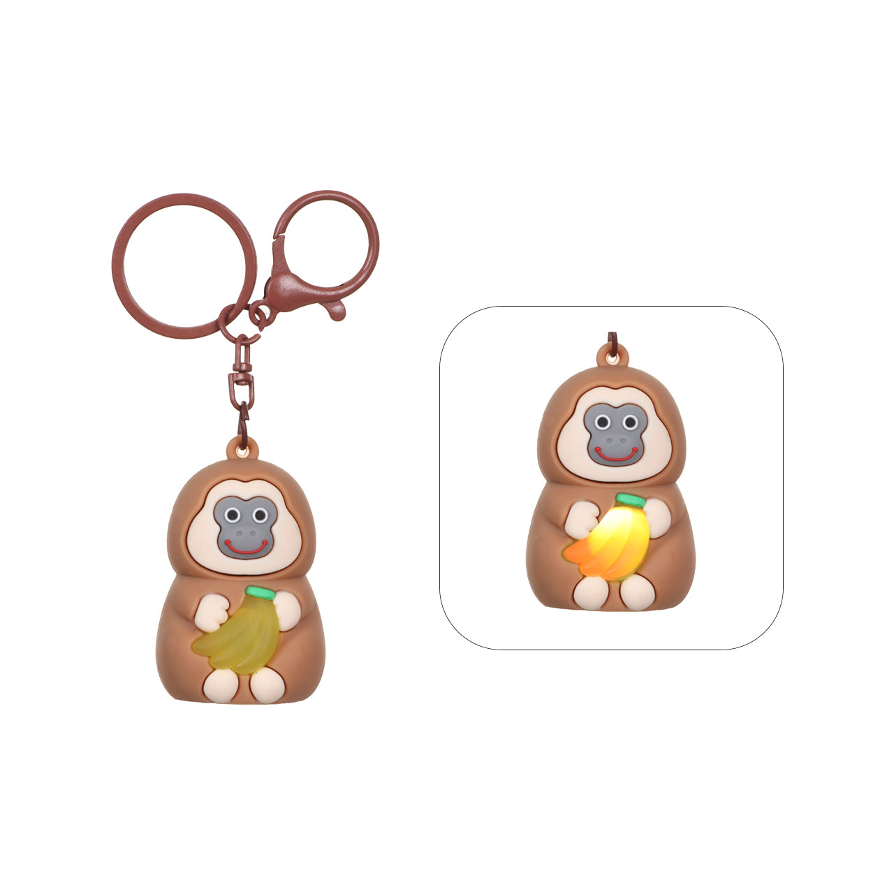 جاسوئیچی عروسکی سیلیکونی اورجینال چراغ دار - طرح 74