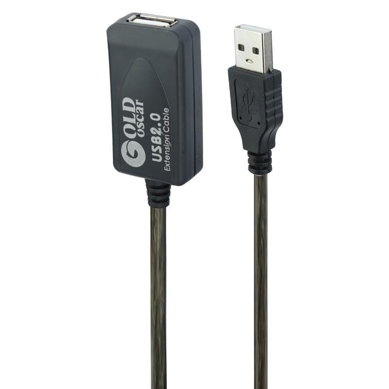 کابل افزایش طول USB گلد اسکار Gold Oscar طول 10 متر پک دار