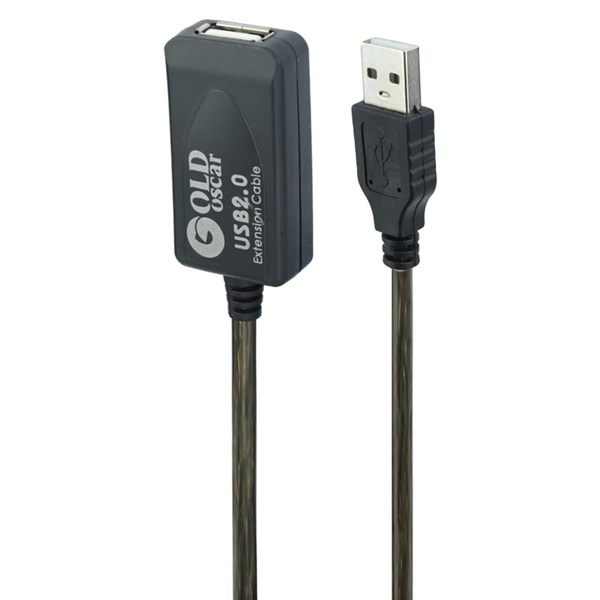 کابل افزایش طول USB گلد اسکار Gold Oscar طول 10 متر پک دار