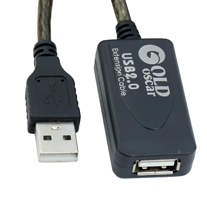 کابل افزایش طول USB گلد اسکار Gold Oscar طول 10 متر پک دار