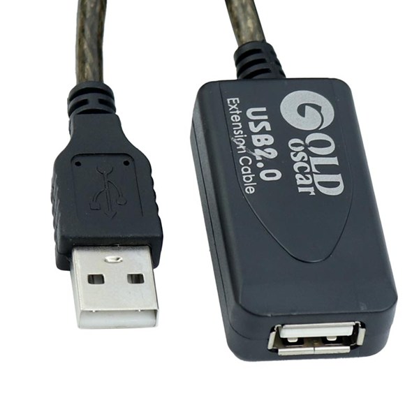 کابل افزایش طول USB گلد اسکار Gold Oscar طول 10 متر پک دار