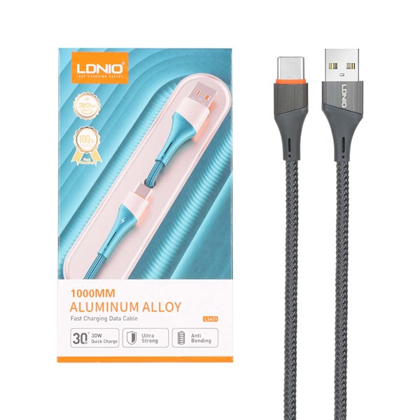 کابل شارژ فست LDNIO Type-C مدل LS631 - خاکستری (اصلی)