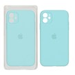 قاب سیلیکونی پاک کنی محافظ لنزدار اورجینال Apple iPhone 11 - سبز آبی (پک اصلی)