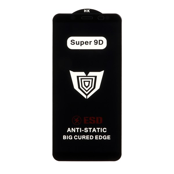 محافظ صفحه نمایش شیشه ای Full Cover ESD Anti Static - Super 9D مدل Samsung Galaxy A6 2018 (بدون پک)