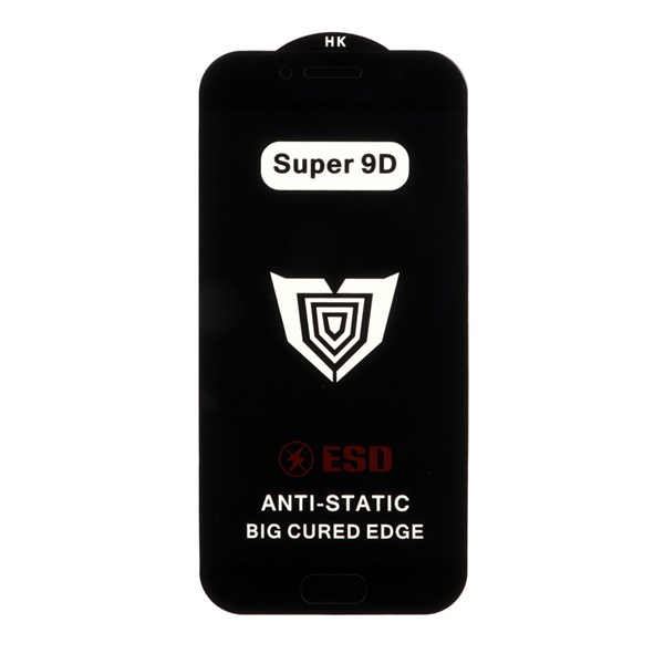 محافظ صفحه نمایش شیشه ای Full Cover ESD Anti Static - Super 9D مدل Samsung Galaxy A5 2017 / A520 (بدون پک) - مشکی