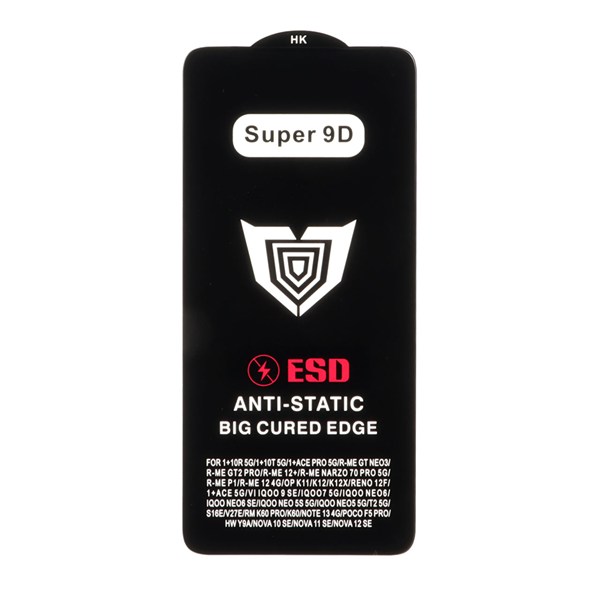 محافظ صفحه نمایش شیشه ای Full Cover ESD Anti Static - Super 9D مدل Xiaomi Redmi Note 13 4G / Poco M7 Pro 5G (بدون پک)