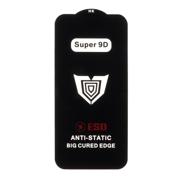 محافظ صفحه نمایش شیشه ای Full Cover ESD Anti Static - Super 9D مدل Apple iPhone 13 / iPhone 13 Pro / iPhone 14 / 16e (بدون پک)