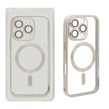 قاب اورجینال الکترواستاتیک Magsafe لنز گلس دار Apple iPhone 16 Pro - نقره ای (پک دار)