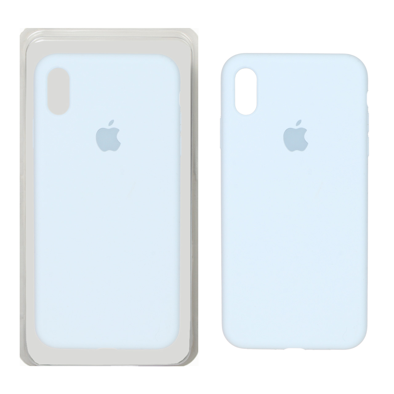 قاب سیلیکونی پاک کنی اورجینال Apple iPhone XS Max - آبی روشن (پک اصلی)