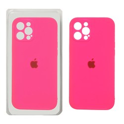 قاب سیلیکونی پاک کنی محافظ لنزدار اورجینال Apple iPhone 12 Pro Max - صورتی فانتزی (پک اصلی)