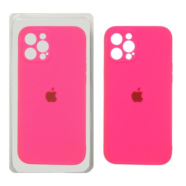 قاب سیلیکونی پاک کنی محافظ لنزدار اورجینال Apple iPhone 12 Pro Max - صورتی فانتزی (پک اصلی)