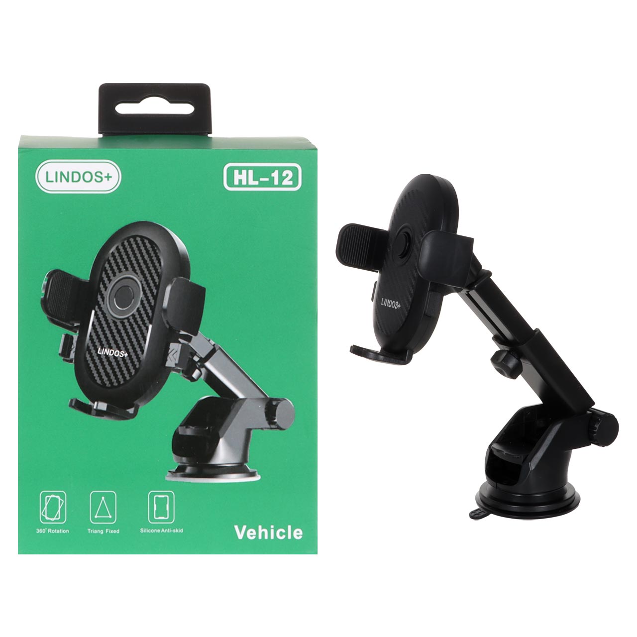 هولدر گوشی موبایل پایه دار +Lindos مدل HL-12 - مشکی