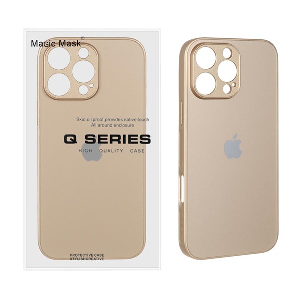 قاب اورجینال PVD ضدخش Magic Mask مدل Apple iPhone 16 Pro Max - طلایی (پک دار)