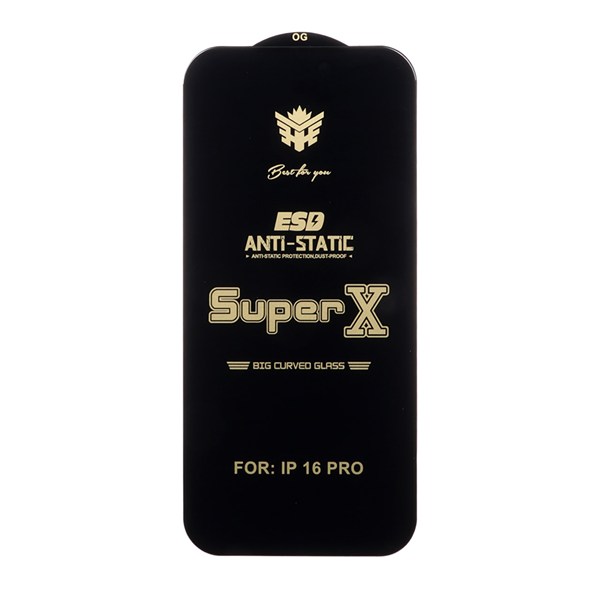 محافظ صفحه نمایش آنتی استاتیک Full Cover Super X مدل Apple iPhone 17 / iPhone 16 Pro