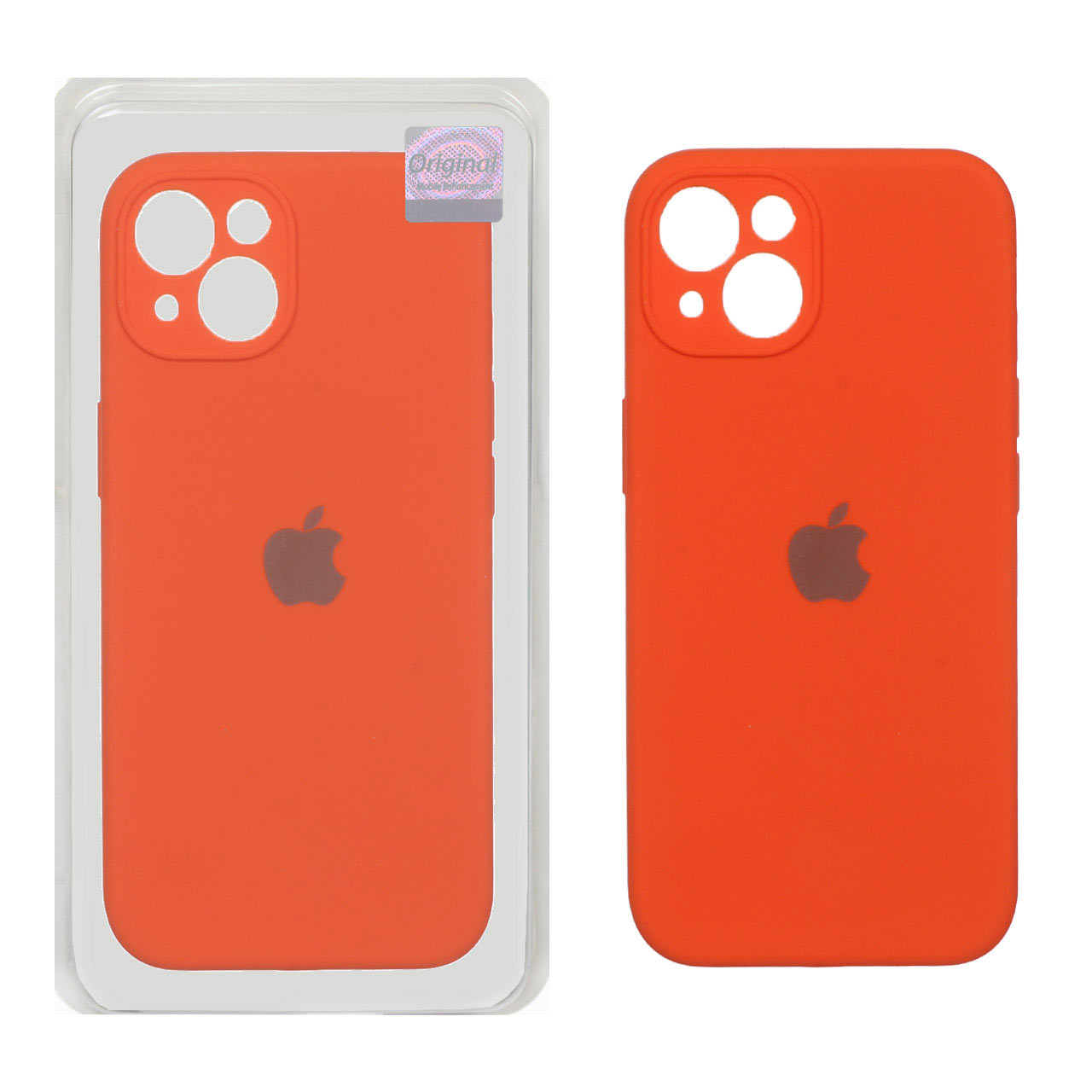 قاب سیلیکونی پاک کنی اورجینال Master Quality مدل Apple iPhone 13 / iPhone 14 - نارنجی (پک دار)
