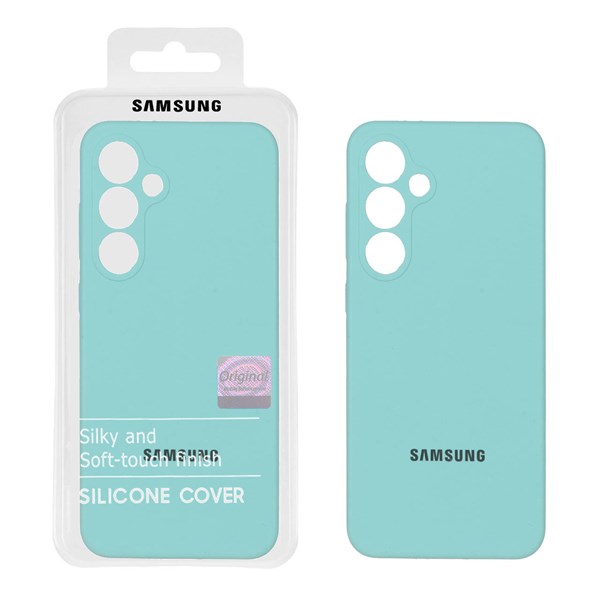 قاب سیلیکونی پاک کنی اورجینال Master Quality مدل  Samsung Galaxy S24 FE - سبزآبی (پک دار)