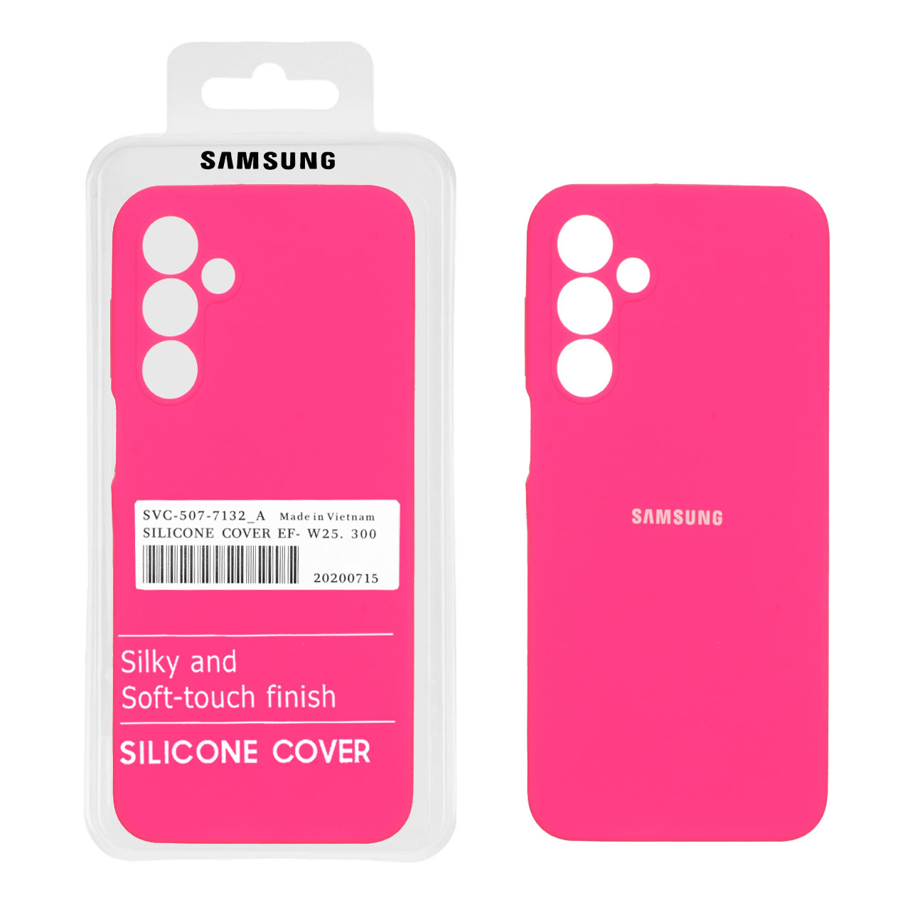 قاب سیلیکونی پاک کنی اورجینال درجه یک Samsung Galaxy A16 - صورتی فانتزی (پک دار)