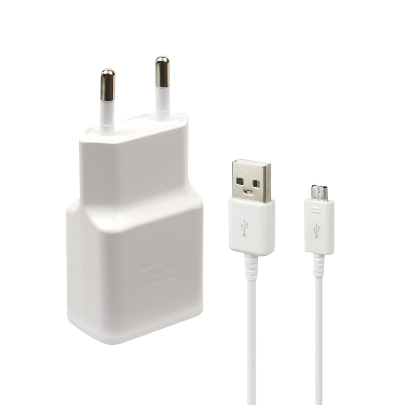 شارژر دیواری Samsung S6 Fast 2A 15W + کابل میکرو یو اس بی