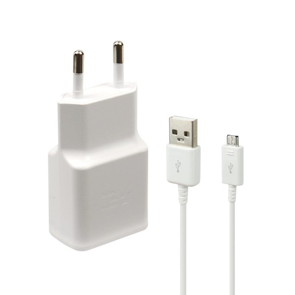 شارژر دیواری Samsung S6 Fast 2A 15W + کابل میکرو یو اس بی