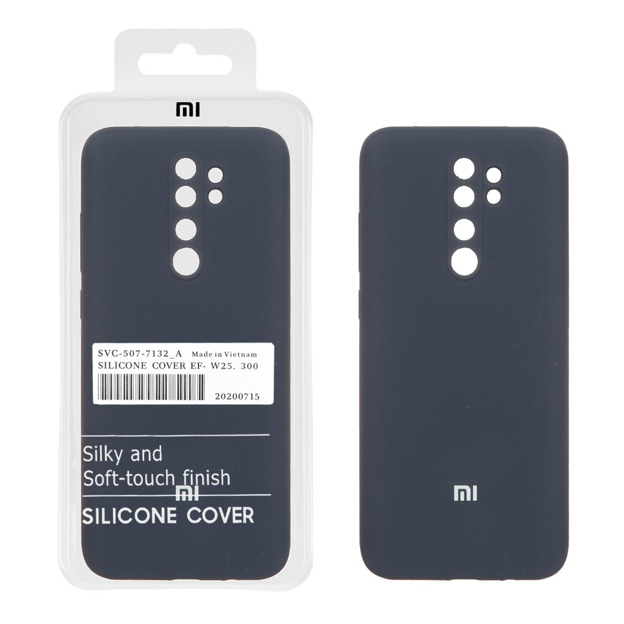 قاب سیلیکونی پاک کنی اورجینال درجه یک Xiaomi Redmi Note 8 Pro - سرمه ای کد 1 (پک دار)