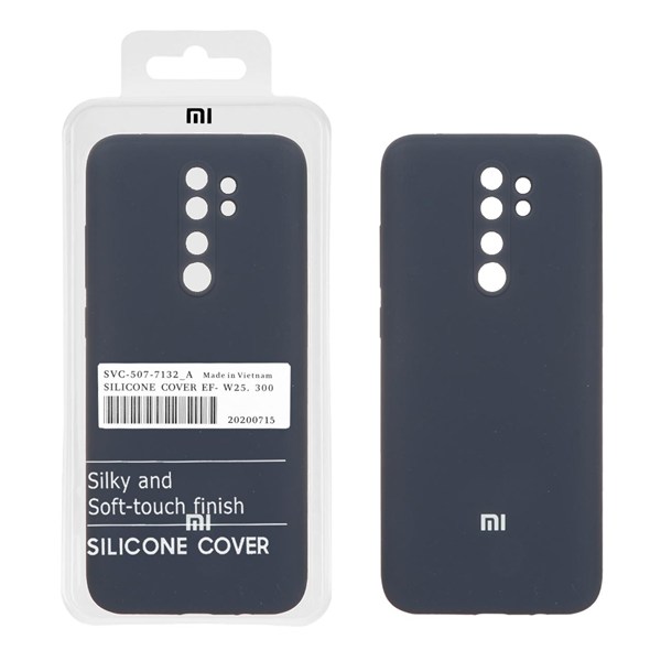 قاب سیلیکونی پاک کنی اورجینال درجه یک Xiaomi Redmi Note 8 Pro - سرمه ای کد 1 (پک دار)