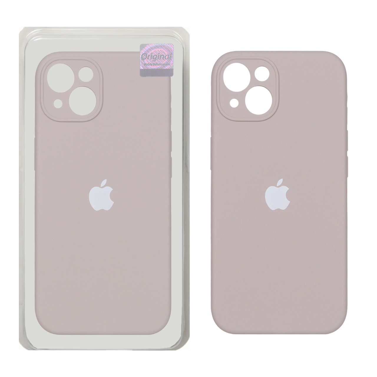 قاب سیلیکونی پاک کنی اورجینال Master Quality مدل Apple iPhone 13 / iPhone 14 - خاکی (پک دار)