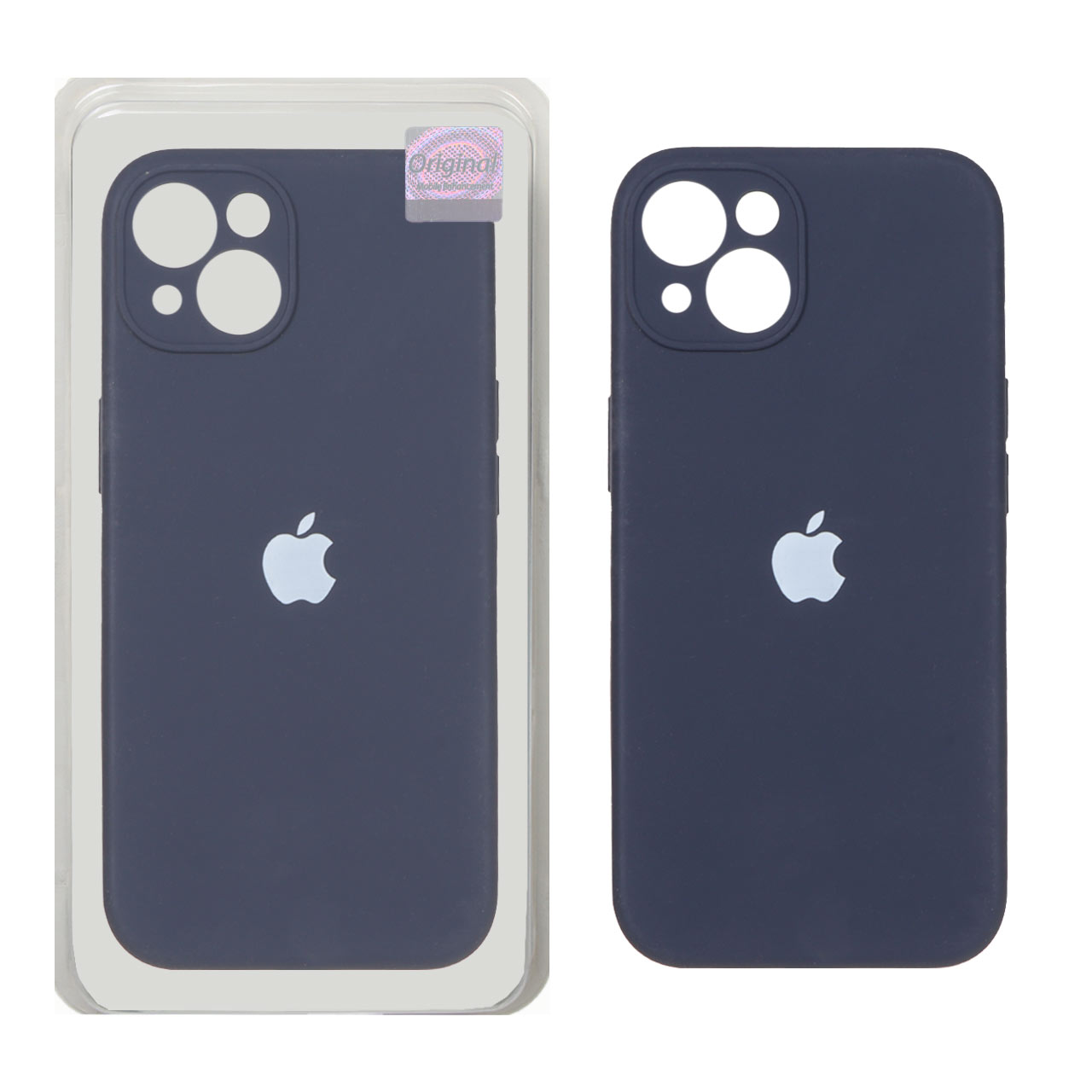 قاب سیلیکونی پاک کنی اورجینال Master Quality مدل Apple iPhone 13 / iPhone 14 - سرمه ای (پک دار)