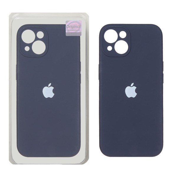 قاب سیلیکونی پاک کنی اورجینال Master Quality مدل Apple iPhone 13 / iPhone 14 - سرمه ای (پک دار)